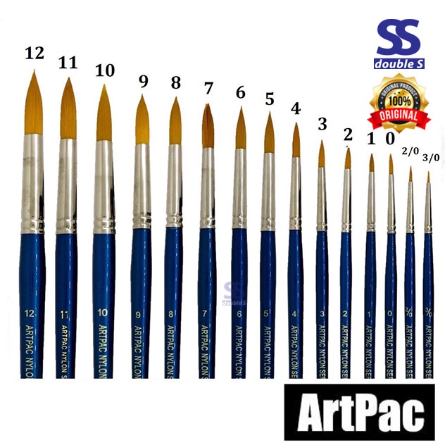 ARTPAC Nylon Brush Round S818 (NO.000 - NO.12)-Halal [PART1]