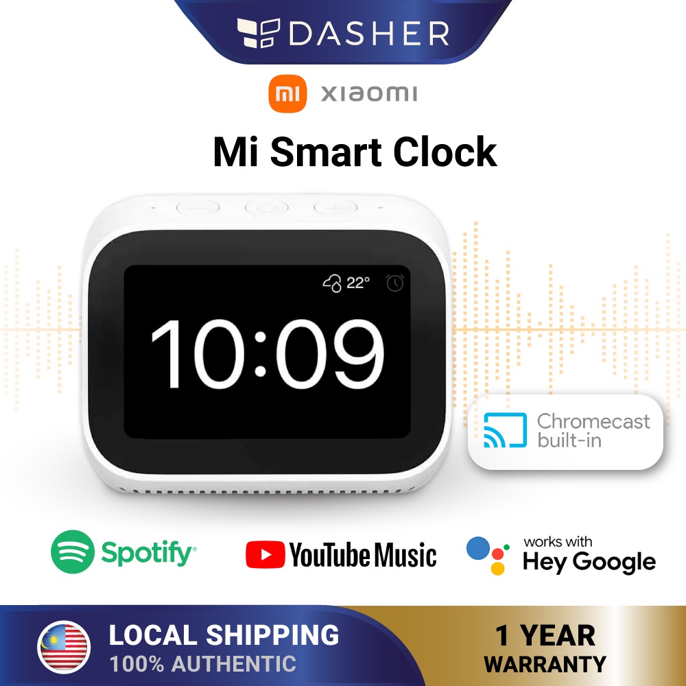 Xiaomi Mi Smart Home Voice Assist Alarm Clock AI Touch Screen Speaker with Google Assistant Global Version