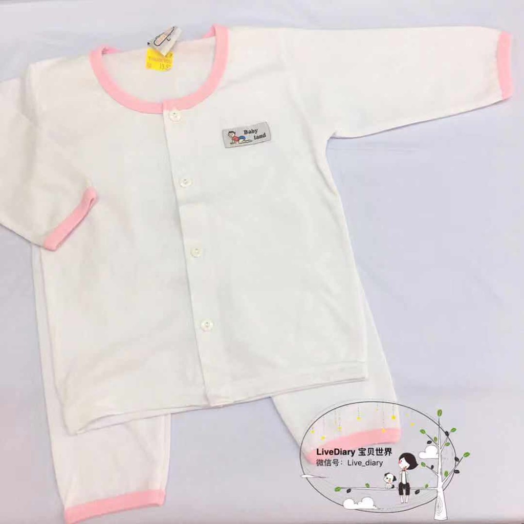 Baju Baby Lengan Panjang Seluar Panjang 幼儿长袖家居套装 Babyland 0 6 Months Shopee Malaysia