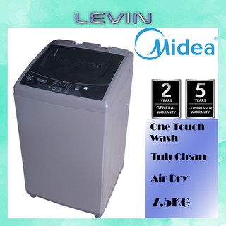 Midea 7.5KG / 8.5KG / 9.5KG / 10.5KG / 12.5KG Full Auto Top Load Washing Machine  Mesin Basuh