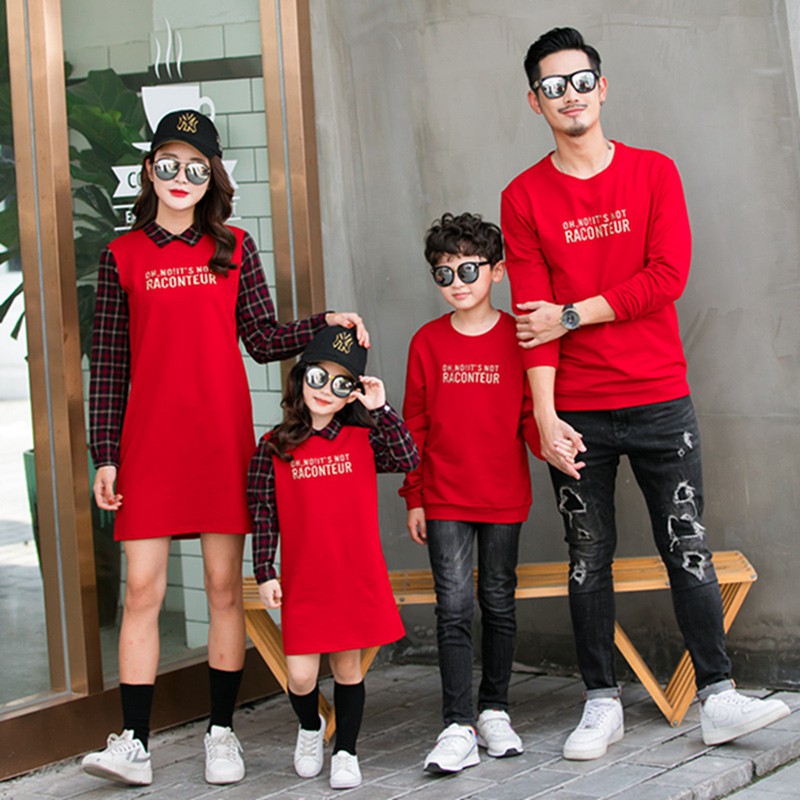 mom and two daughters matching outfits