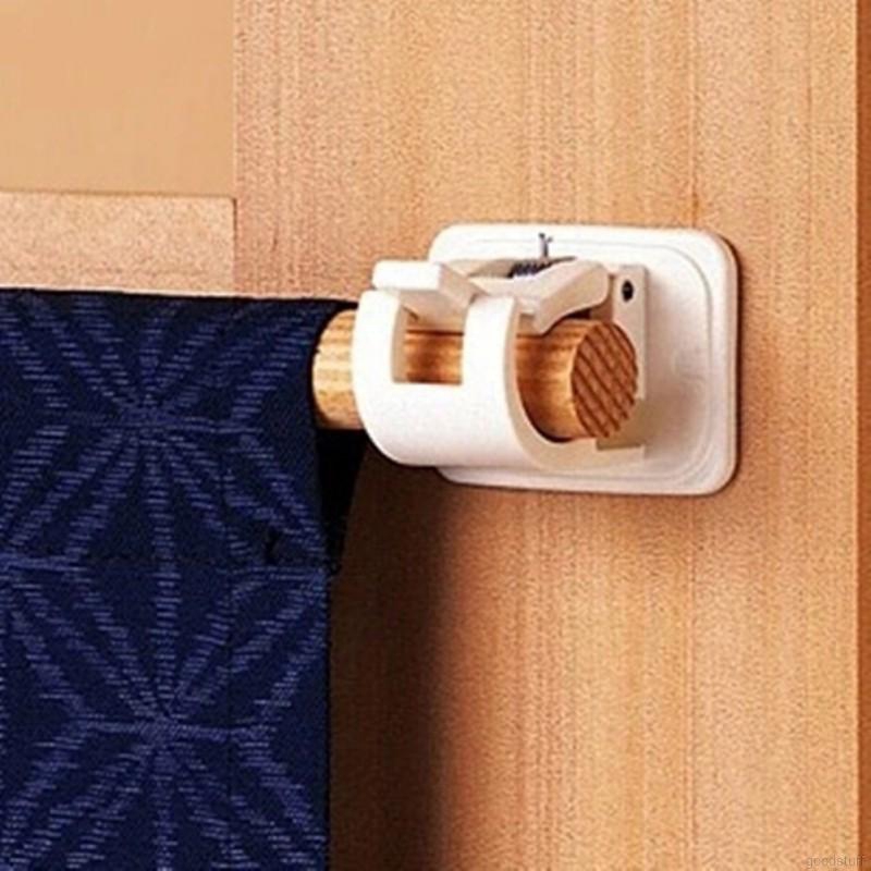 2 Loaded Rod End Hanging Clip Curtain Shower Curtain Rod Fixed