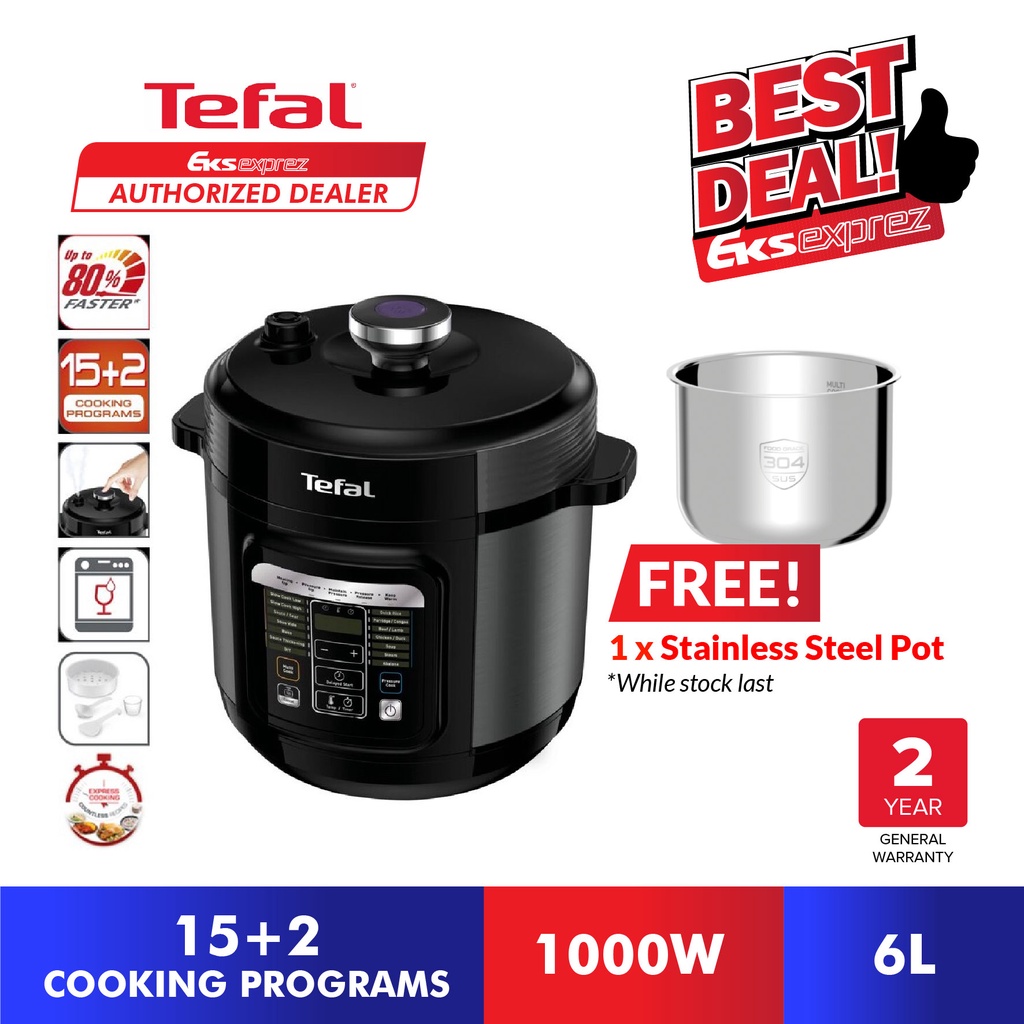 Tefal Home Chef Smart Multicooker/Pressure Cooker (6L) CY601D / CY601D65