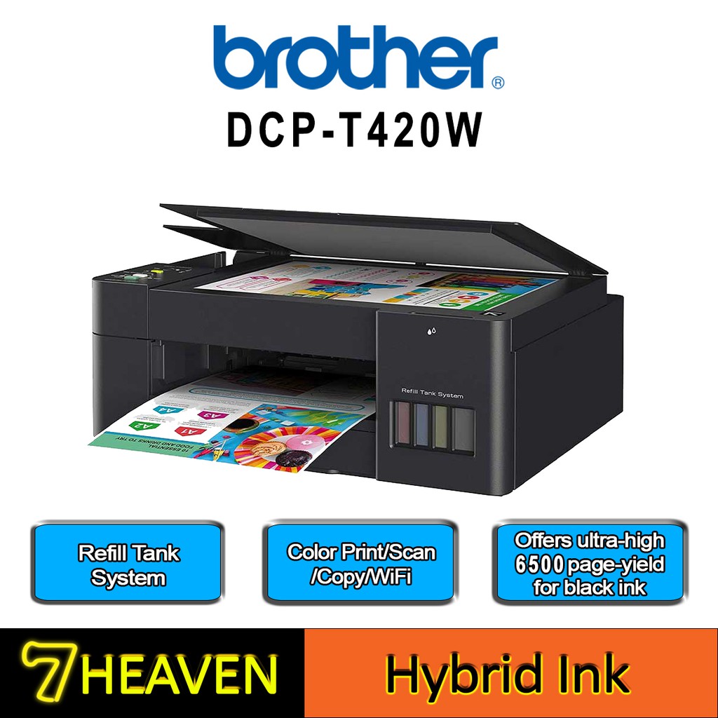Brother DCPT420W Multifunction Print,Copy,Scan,Wireless Inkjet Colour
