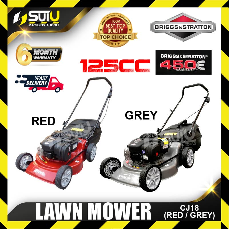 BRIGGS & STRATTON (B&S) CJ18 18" Lawn Mower / Mover / Mesin Rumput / Mesin Potong Rumput / 割草机 (Red/ Grey)