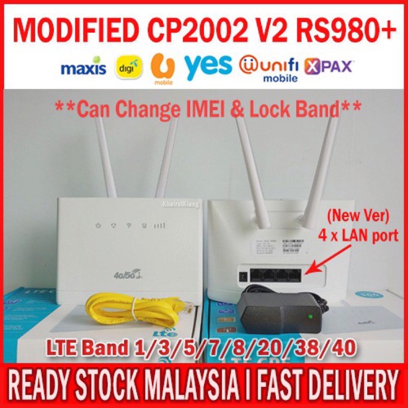 Modified Unlimited Hotspot 4g Cpe Lte Router Wifi Modem Cp108 Cp300 Band Unifi Yes Digi Maxis Celcom Umobile Hotlink