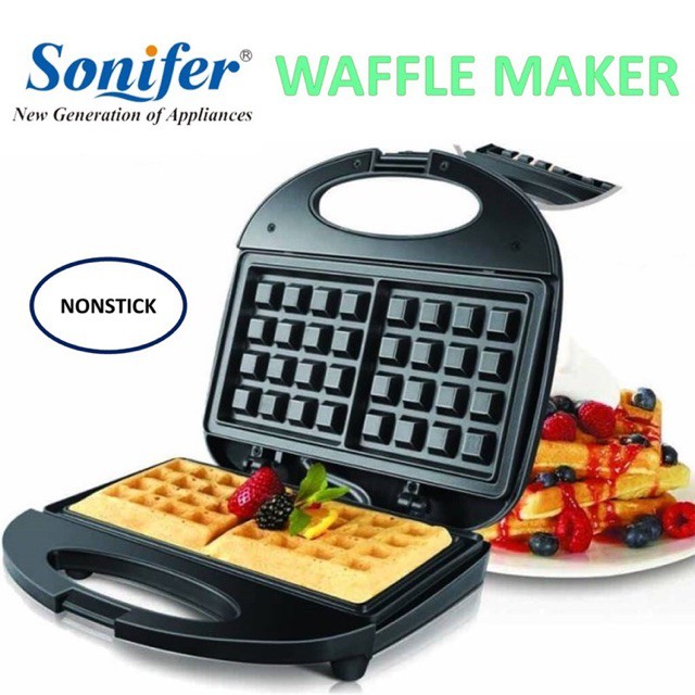 SONIFER Waffle Maker Nonstick Kitchen Appliances Dessert Pastry Wafer Baking Tools 三文治机早餐机