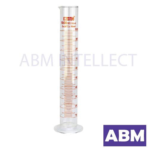 Hmbg Glass Measuring Cylinder Graduated Cylinder 1000ml Round Base Shopee Malaysia