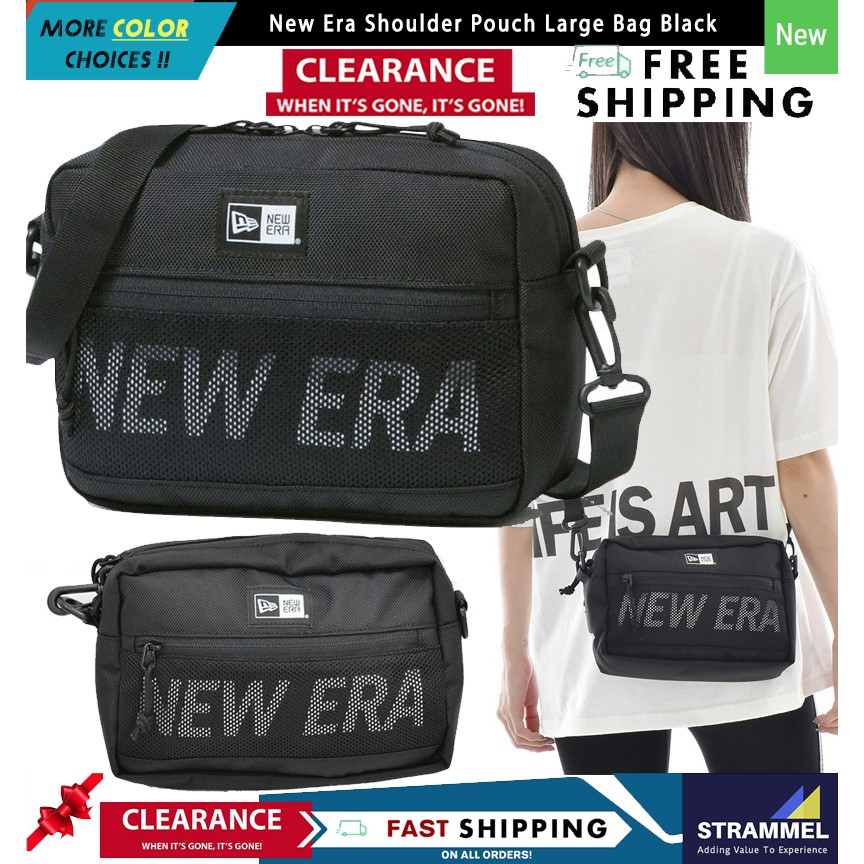 100 Authentic New Era Shoulder Pouch Large Bag Black Sling Bag Crossbody Bag Ready Stock Shopee Malaysia