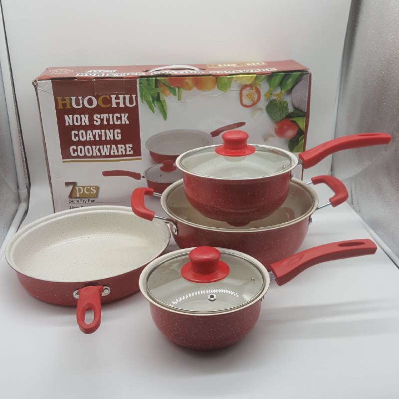 7pcs Periuk Huochu Non stick Coating Cookware_KH01 Shopee Malaysia