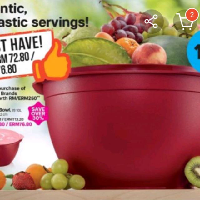 SUPERSIZED BOWL 10 LITER TUPPERWARE