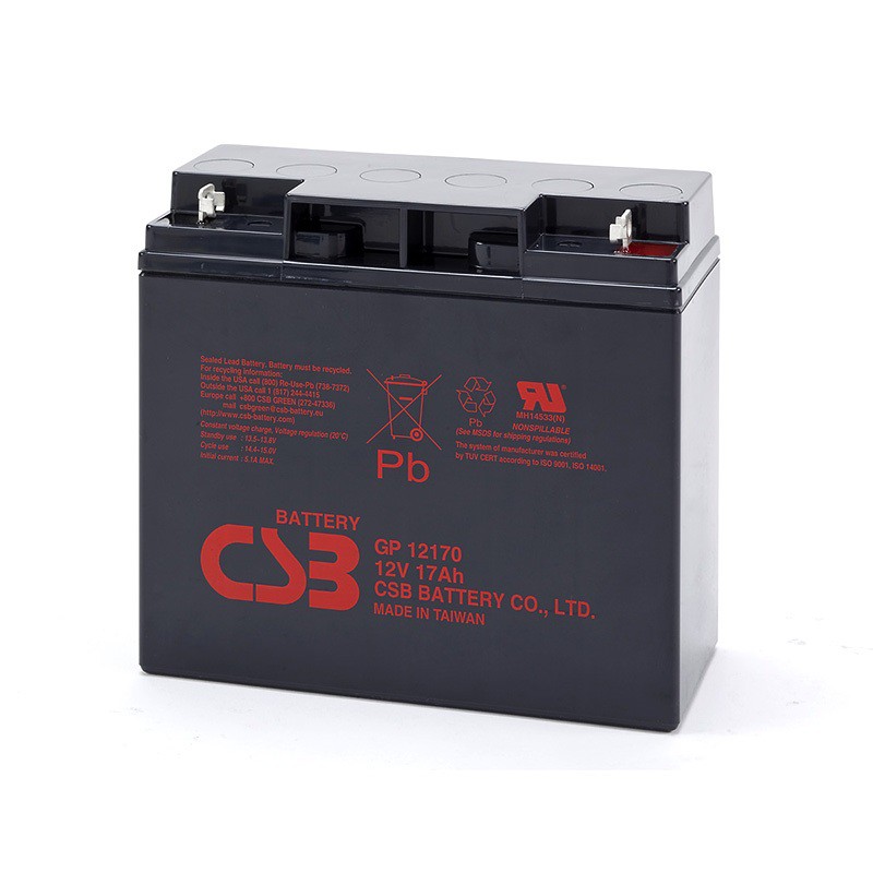 CSB GP12170 12V 17Ah Maintenance Free Rechargeable AGM Sealed Lead Acid ...