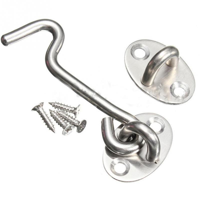 Solid Stainless Window Hook Door Latch Catch Holder Steel Hook Window