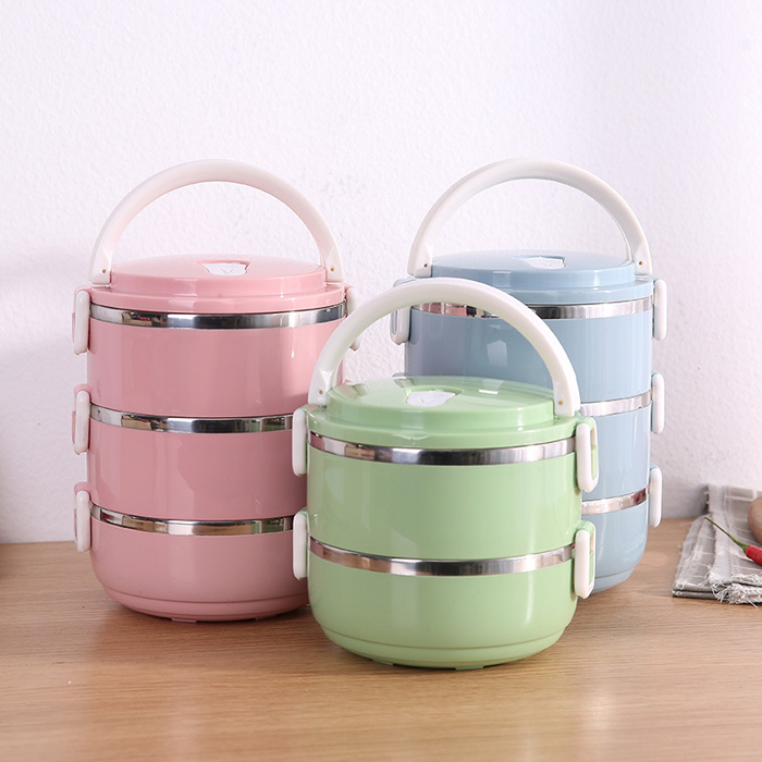 Agl Multilayer Thermal Stackable Lunch Box Containers 3 Tier Food 