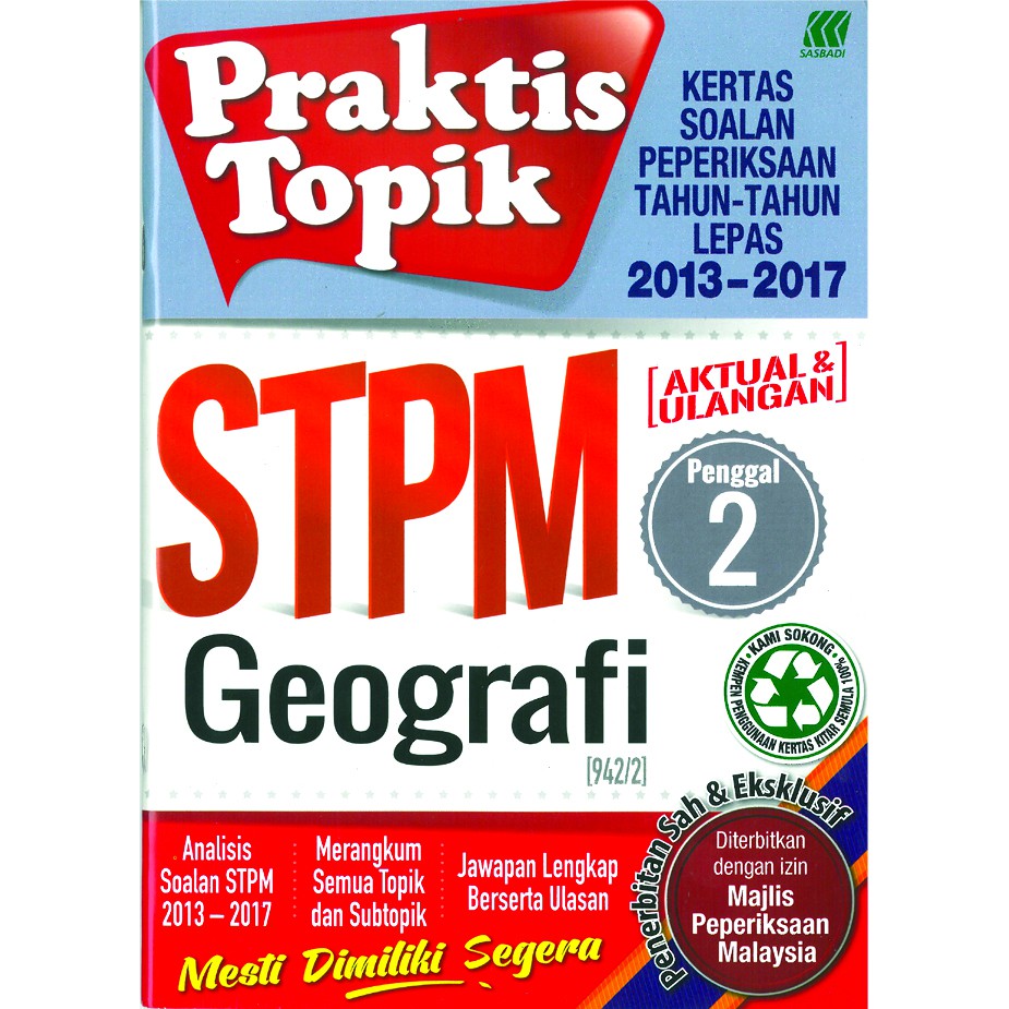 Penggal 2 Praktis Topik Stpm Geografi Shopee Malaysia