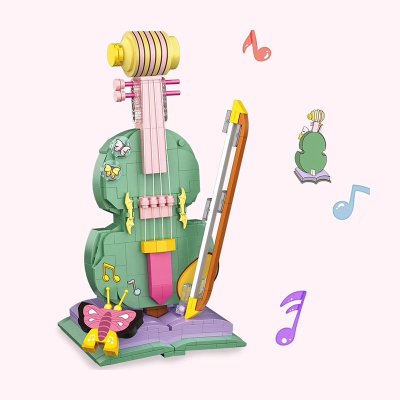LOZ IDEAS Mini Block Creative Violin Model Classic Music Instrument ...