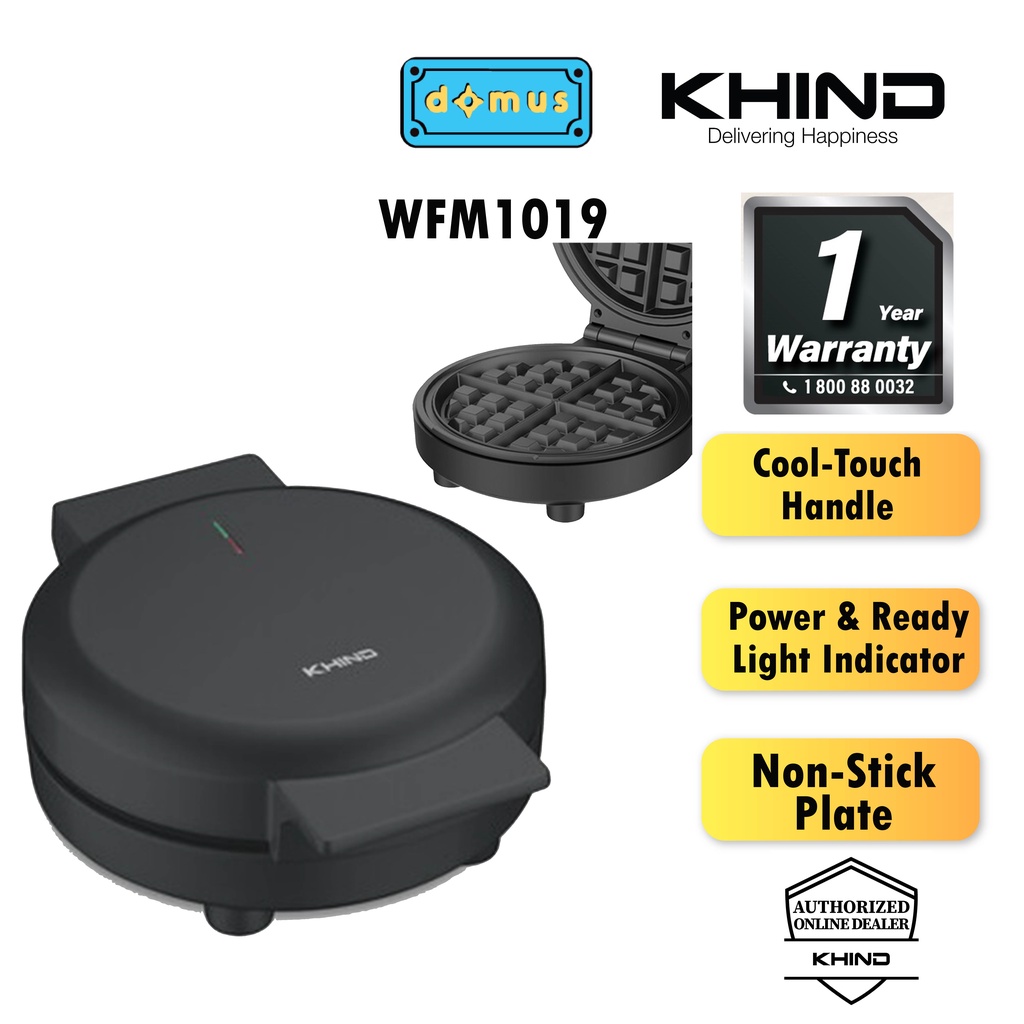 Khind NonStick Coating Waffle Maker WFM1019 Shopee Malaysia