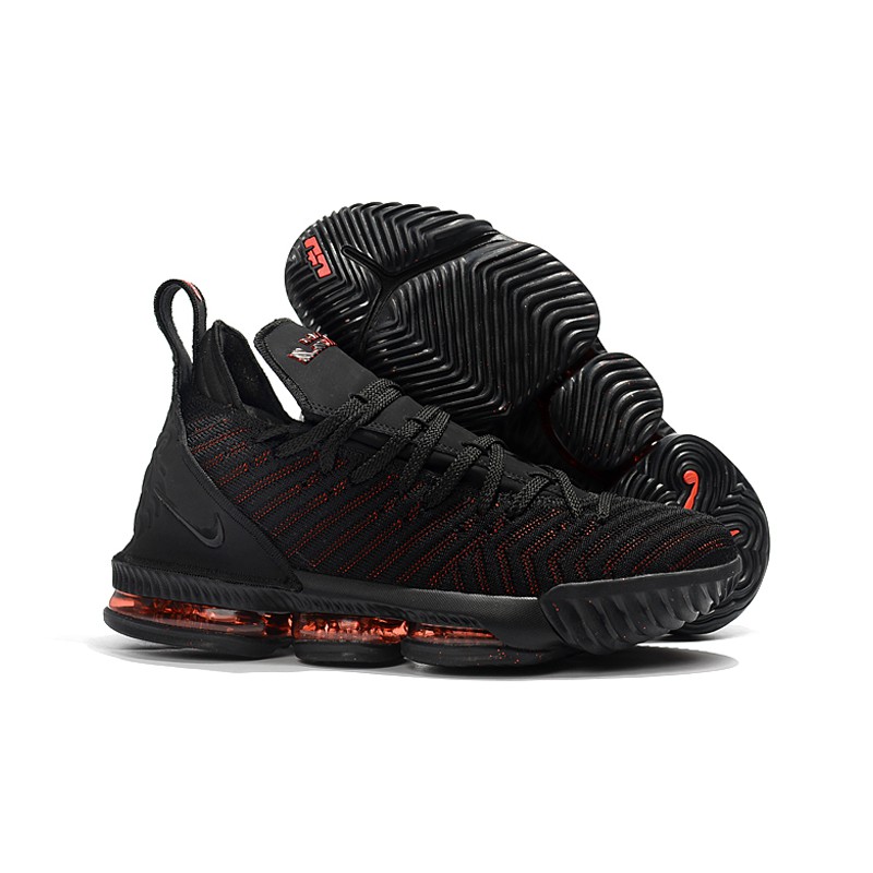 black and red lebron 16