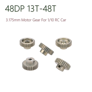 Rocket 48DP 3.175mm Metal Pinion Gear 13T-35T for 1/10 1/12 1/14 RC Buggy Car