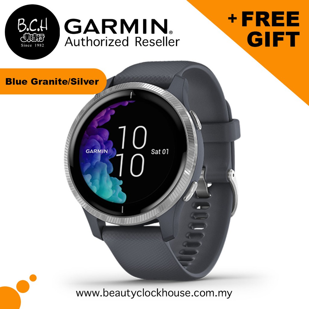 GARMIN Venu Smartwatch - Black/Slate, Black/Gold, Blue Granite/Silver ...