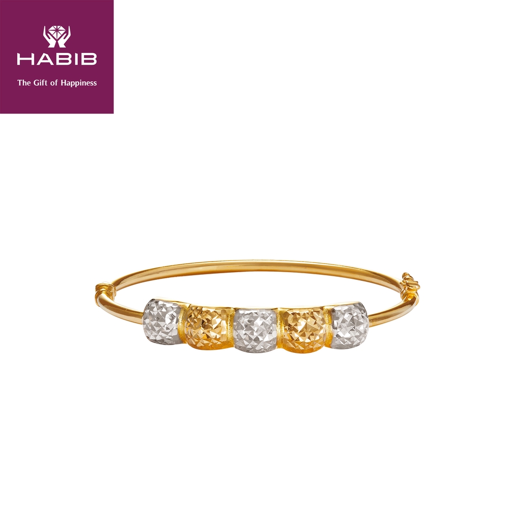 Buy Habib Roti Bun Marsilia White And Yellow Gold Bangle 916 Gold 13 07g Seetracker Malaysia