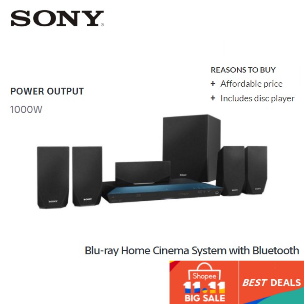 Sony Home Theater System v E2100 1000w Bluray Disc Player Home Theater Shopee Malaysia
