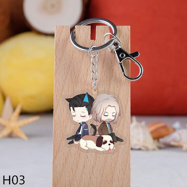 Game Detroit Become Human Figure Acrylic Keychain Double Side Key Ring Shopee Malaysia - hot game roblox figure pvc necklace costume pendants otaku