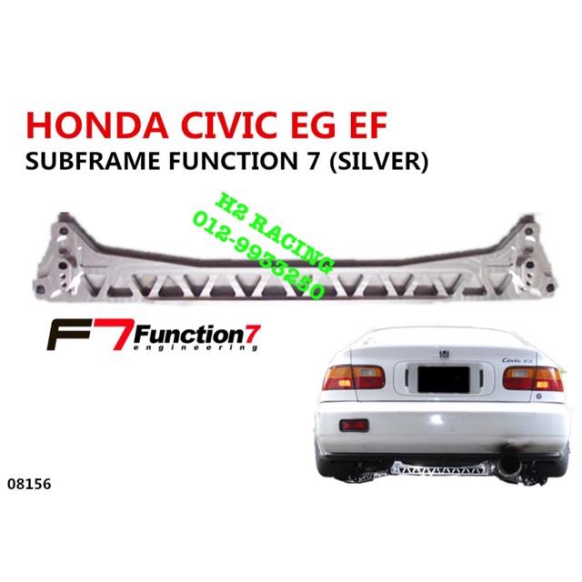 HONDA CIVIC EG EG9 EG6 EF RF9 SH4 SR4 SUBFRAME FUNCTION 7 (SILVER) F7 ...