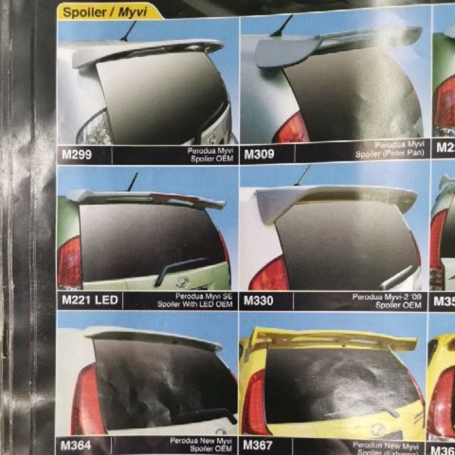Perodua Myvi Se2 Spoiler Elegance Extreme Monster Se Oem Peter Pan Various Type Spoiler 2 Shopee Malaysia