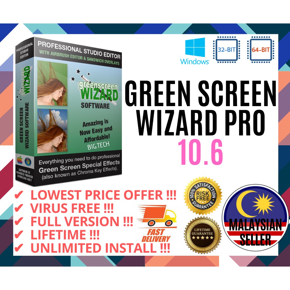 🔥😎🔥 Green Screen Wizard Pro 10.6 | Lifetime | Full Version | | Shopee  Malaysia