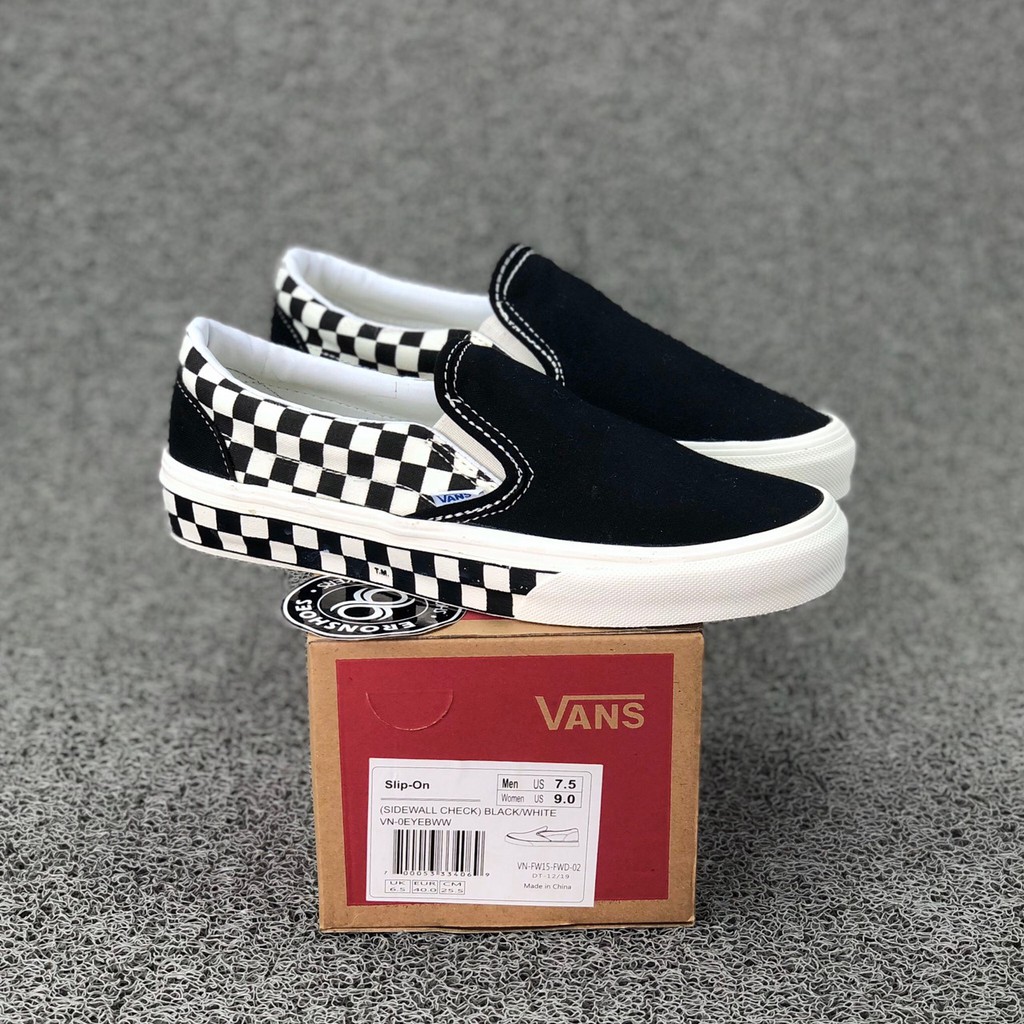 vans slip on checkerboard sidewall