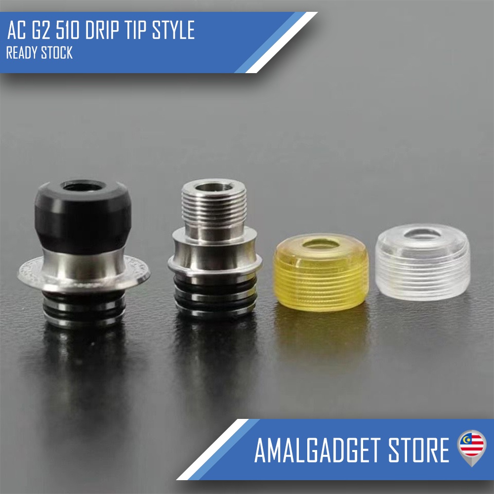 [DRIP TIP] AC G2 Exchangeble Tip 510 Tip Drip Tip with TWO Style Deck