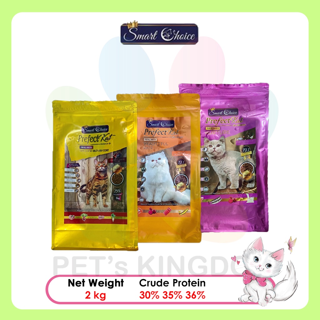 Smart Choice Prefect Kat Shiny Coat/Beautiful Hair/Nurture Kitten {2KG