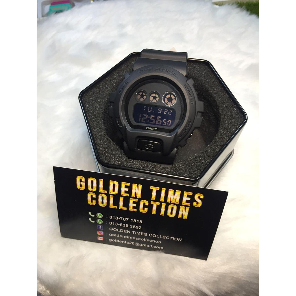 Casio G Shock Dw 6900bb 1dr Dw6900 Dark Khignt Bulat Ayda Jebat 100 Original Shopee Malaysia