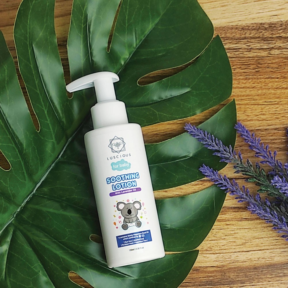 LUSCIOUS Natural Baby Product with Lavender Essential Oil (Bath+Lotion