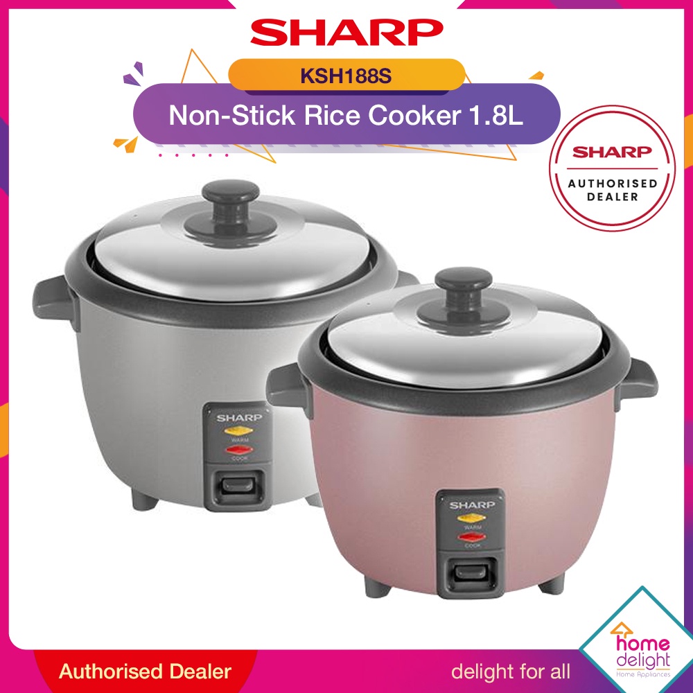Sharp Rice Cooker Non Stick 1.8L [ KSH188S / KSH188SSL / KSH188SPK