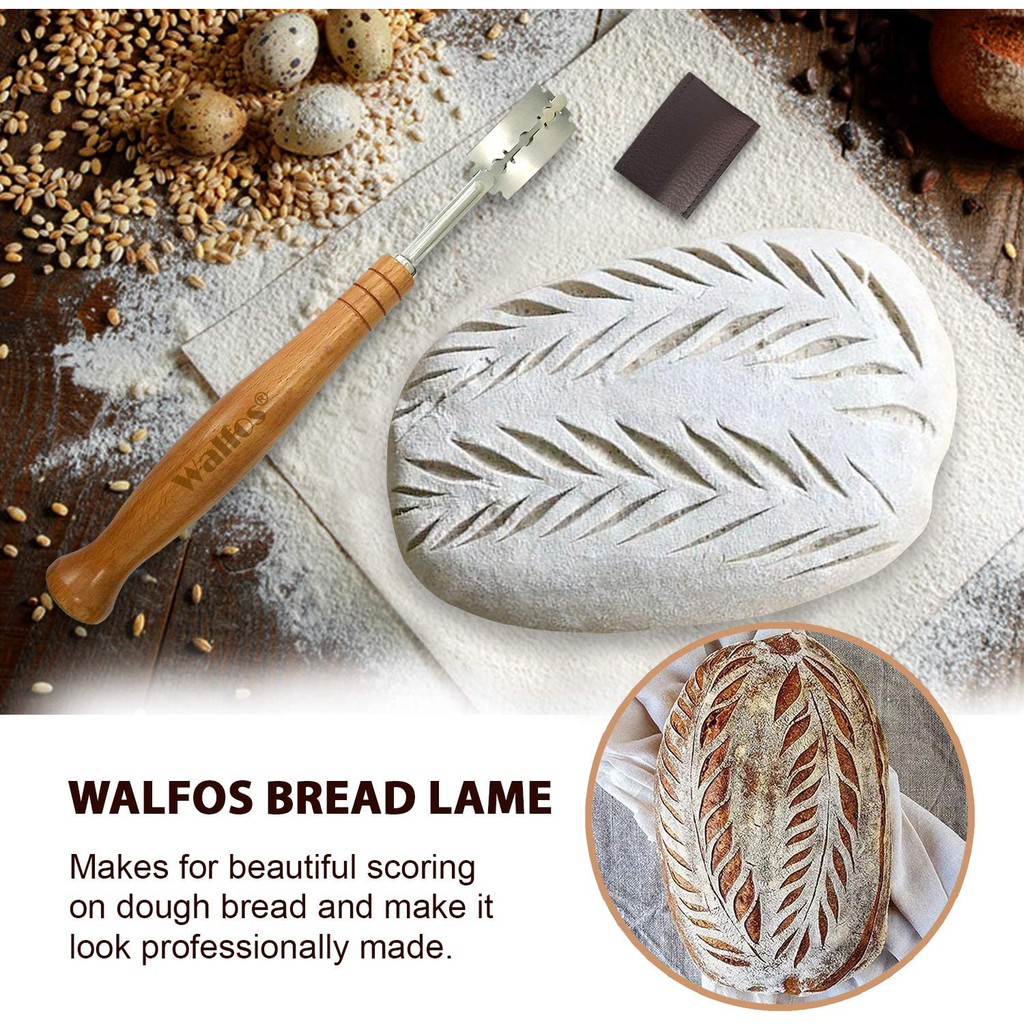 WALFOS Bread Arc Scoring Knife Cutter With 4 Replaceable Blades