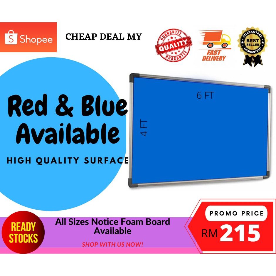 Notice board Cheap Deal 4ftx6ft Notice Foam Board Shopee Malaysia