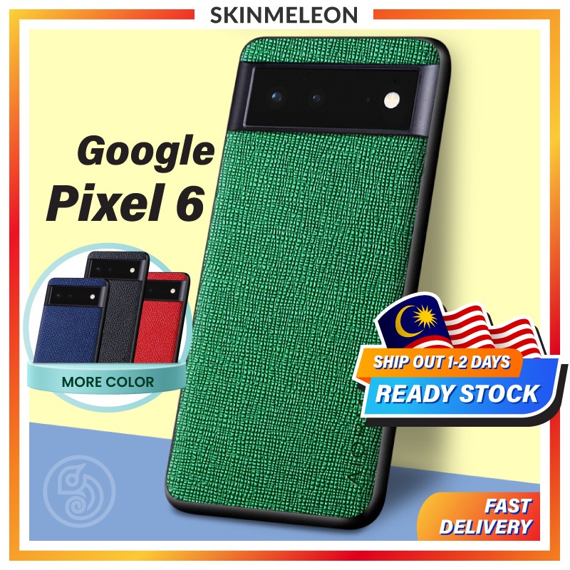 SKINMELEON Google Pixel 6 Case Elegant Cross Pattern PU Leather TPU Camera Protection Cover Phone Cases