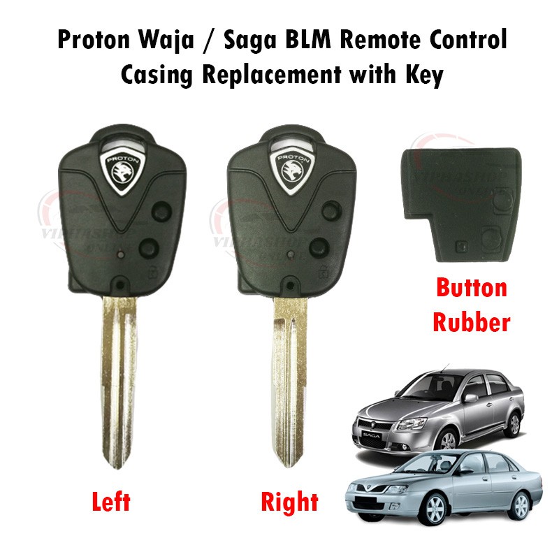 Proton Saga Blm Waja Remote Control Casing Replacement With Key 1pc Shopee Malaysia