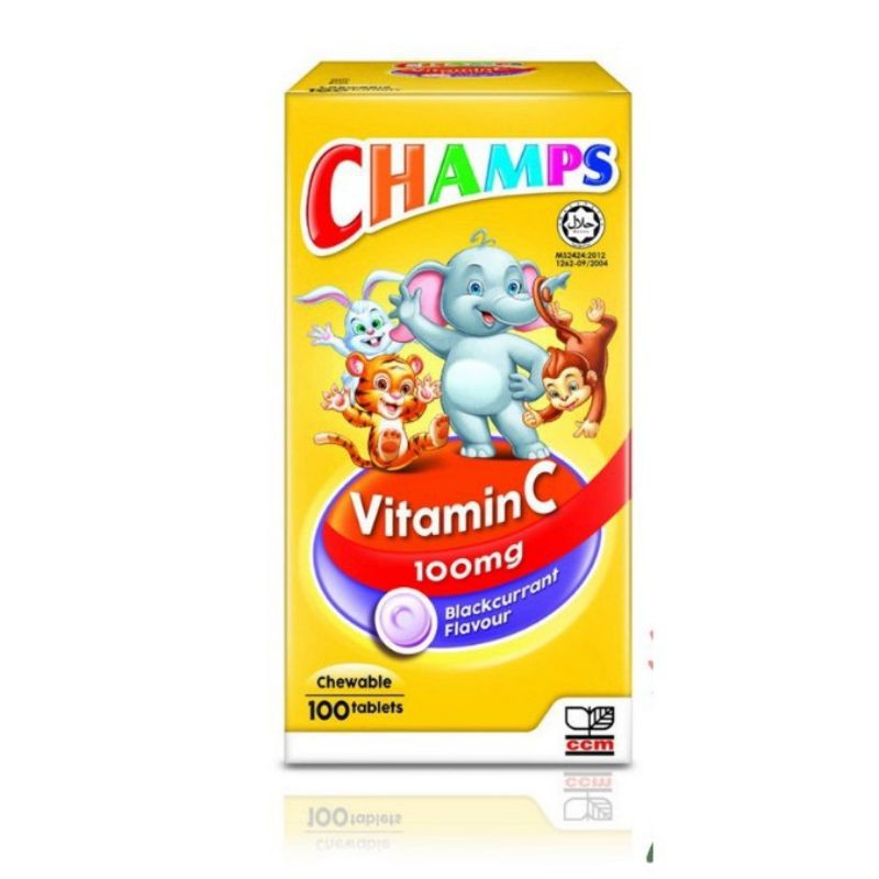 [ORI] Champ Vitamin C 100mg 100'sLONG EXPBlackcurrant