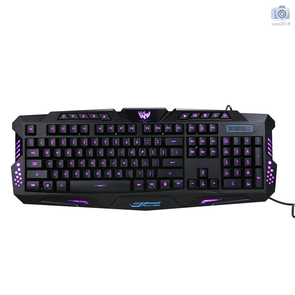 Gaming Keyboard Waterproof Characters Keyboard USB Wired 3-Level ...