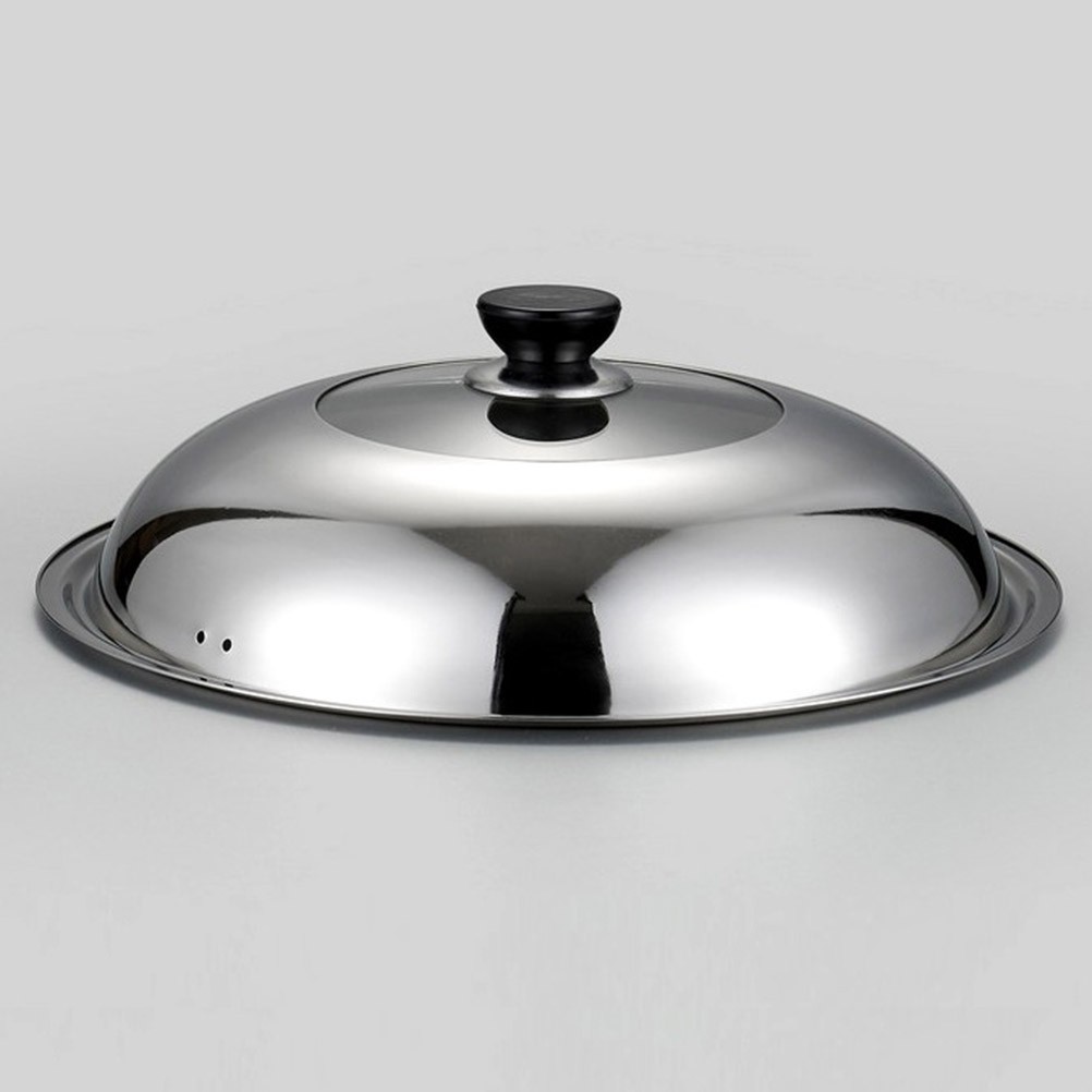 18CM Glass Lid 18CM Transparent Tempered Glass Vented Pan Lid Saucepans Wok Stainless Steel Rim & Handle 