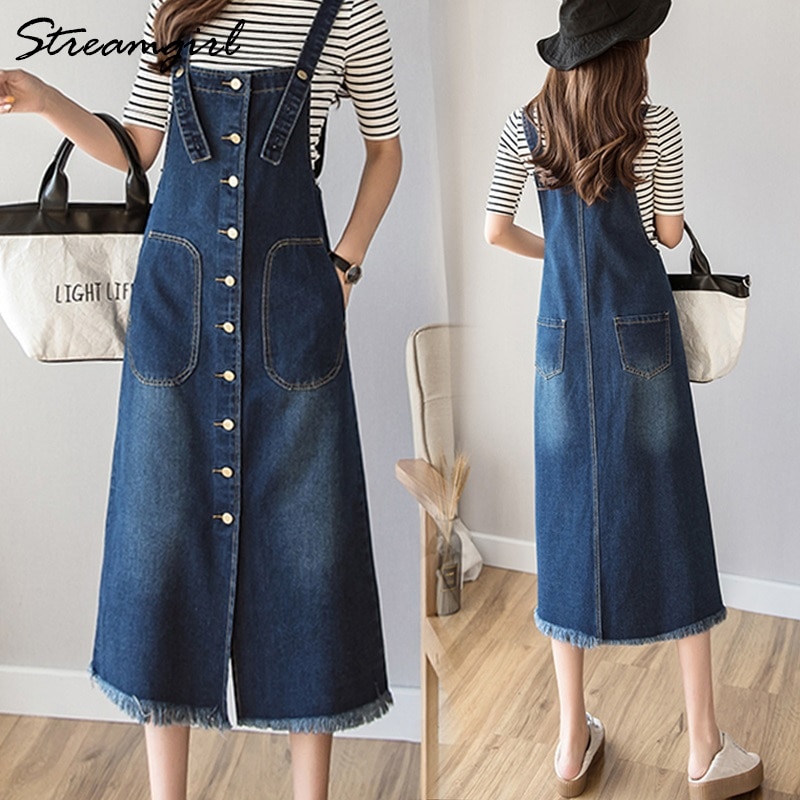 womens denim overalls dress