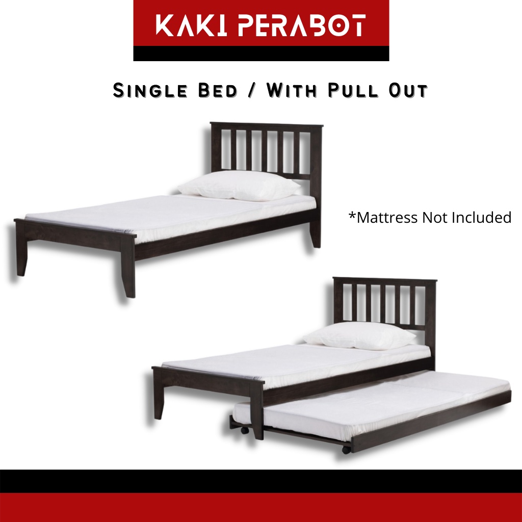 HARDI Single Size Bed Frame With Single Pull Out Bed Frame Single Single Bed Pull Out Katil