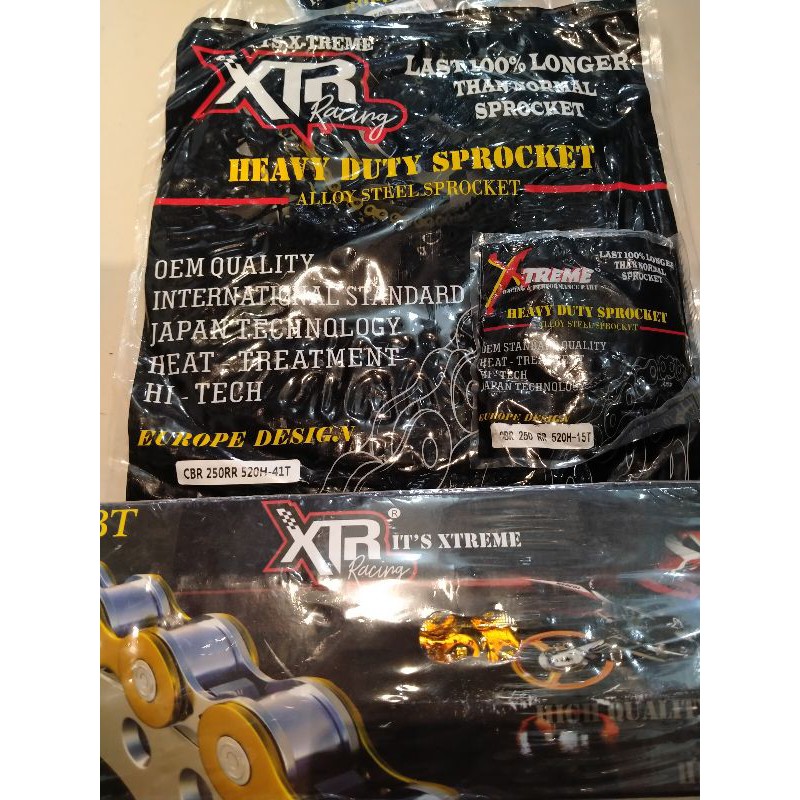 Extreme Gear Set 100 Original Cbr250rr Gear Blkng52041 / Front 52015