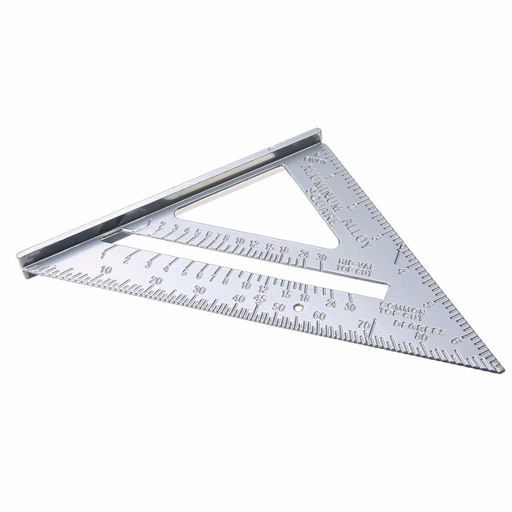7 Inch Aluminum Alloy Triangle Ruler Square Protractor Measuring Tool NICE