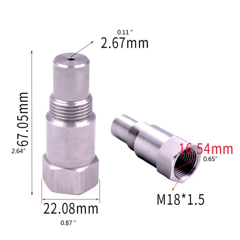 Premium Have Adapter O2 OXYGEN 1Pcs M18*1.5 67mm Engine Light Sensor Extender - Image 2