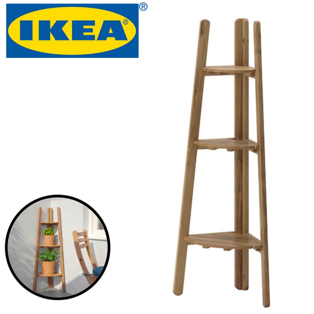 IKEA Askholmen 3 Tier Shelving Unit Plant Corner Stand Foldable Pot