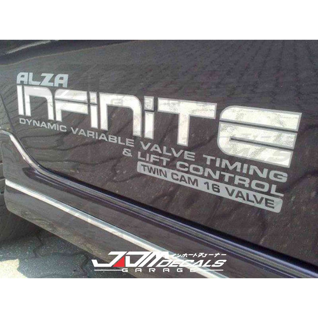 2 Pcs Perodua Alza Infinite Door Side Vinyl Sticker Shopee Malaysia